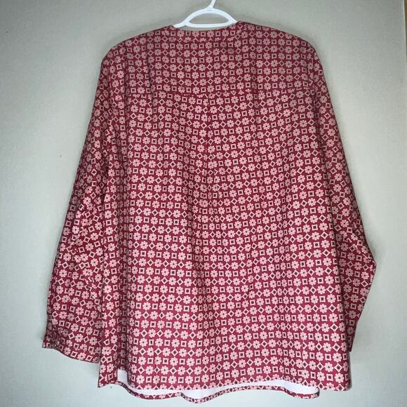 Appleseed's Pink Patterned Long Sleeve Blouse Size 1X - Picture 2 of 10